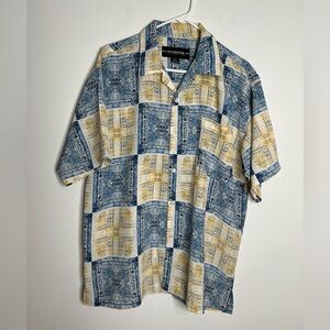 Stardom Shirt Men Size L Multicolor Button Down Polyester